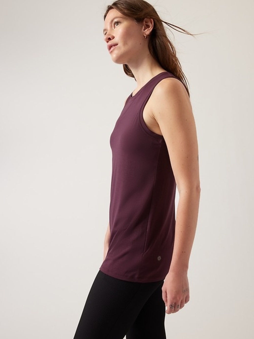 Athleta Rib Knit Detail Relaxed Tank Top Medium